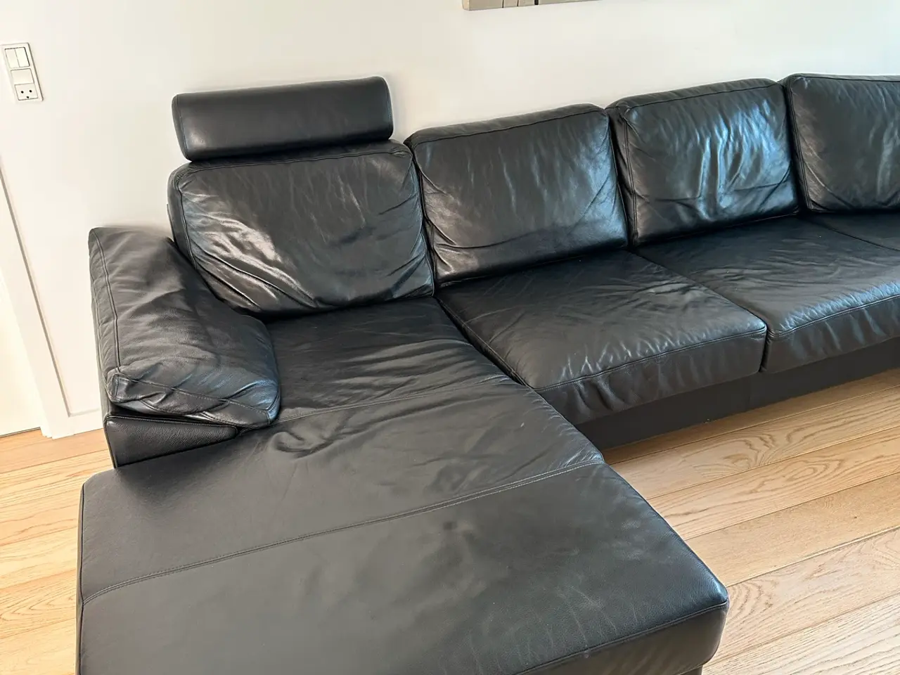 Billede 2 - Læder sofa med chaiselong