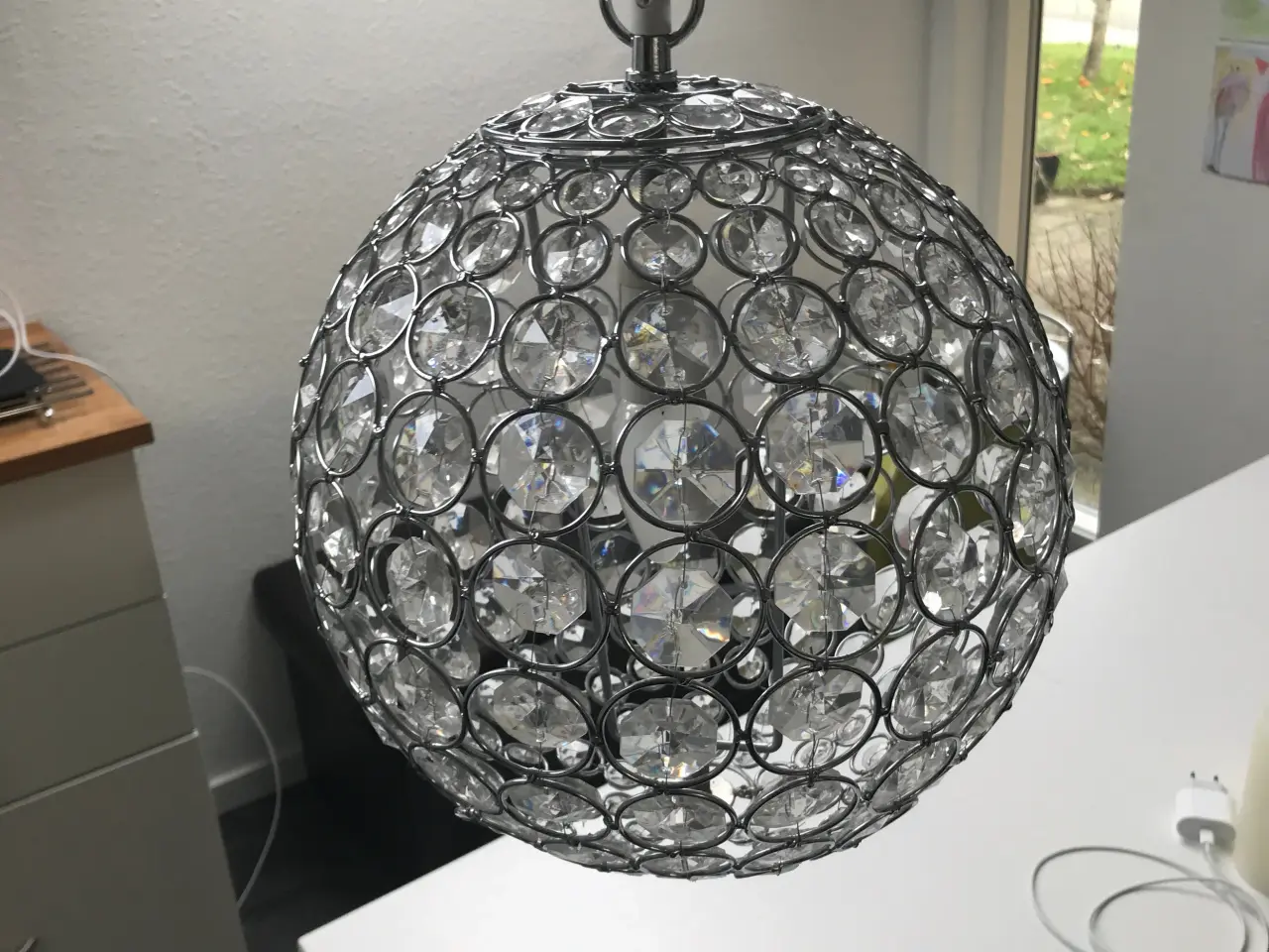 Billede 2 - Loftslampe -rund med prismer
