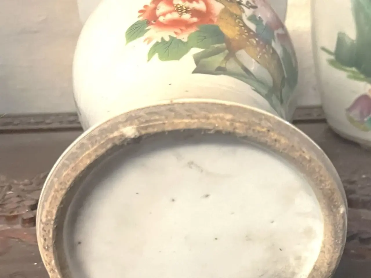 Billede 2 - Kinesisk antik vinkrukke porcelæn h. 34 cm.
