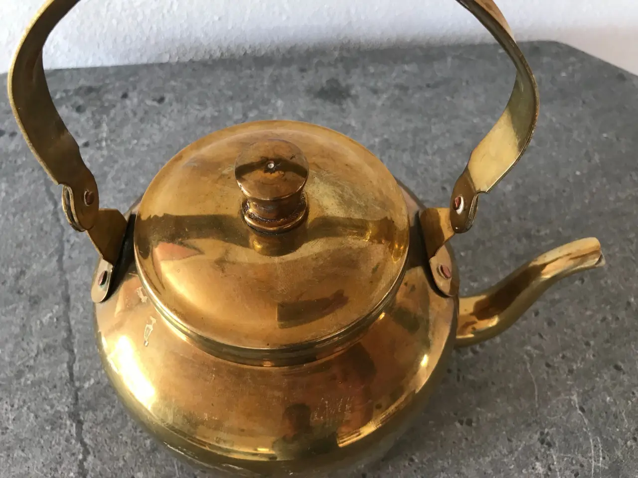 Billede 3 - Vintage tepotte / tekande i messing