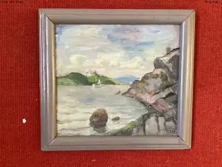 Maleri Hans Hansen kolb 1877 norge