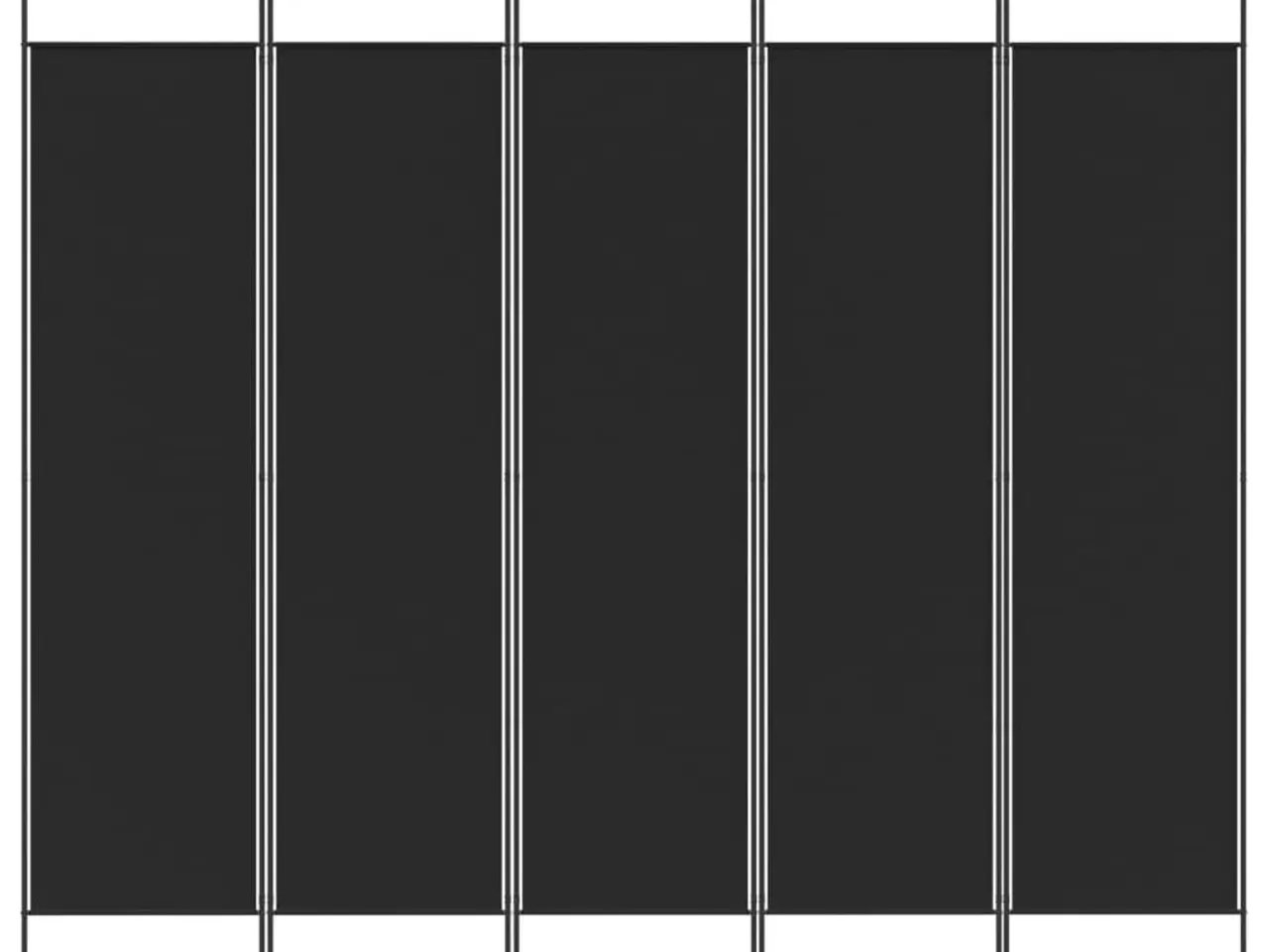 Billede 3 - 5-panels rumdeler 250 x 200 cm - sort