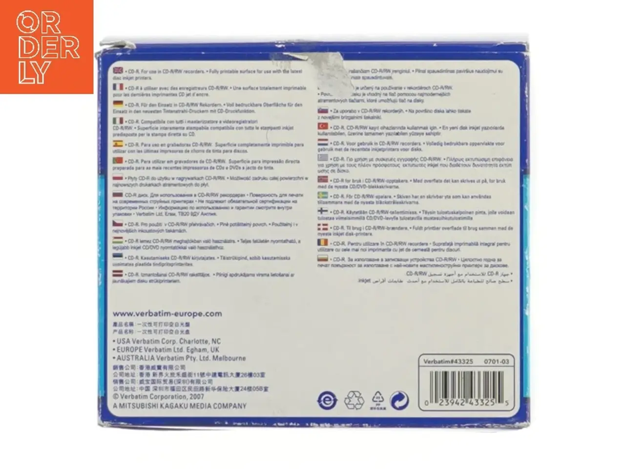 Billede 2 - Verbatim CD-R 10 stk fra Verbatim (str. 13x15 cm)