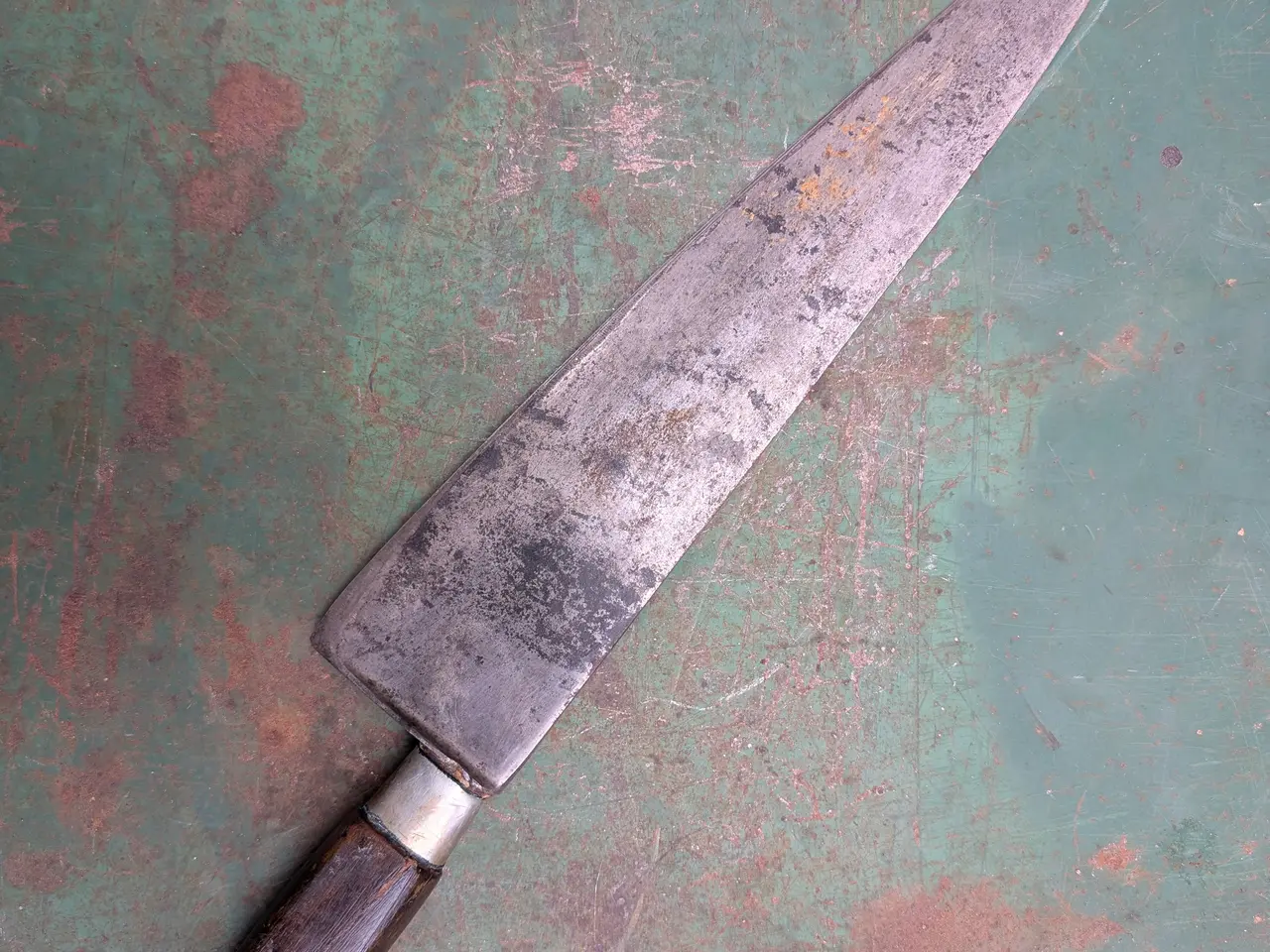 Billede 2 - Kæmpestor ældre kokkekniv – 49 cm