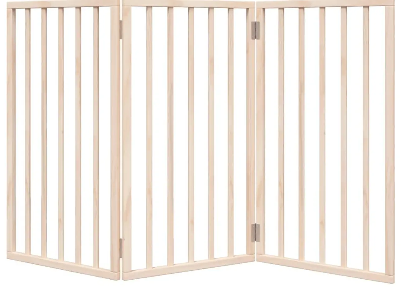 Billede 4 - Hundegitter foldbart 3 paneler 150 cm poppeltræ