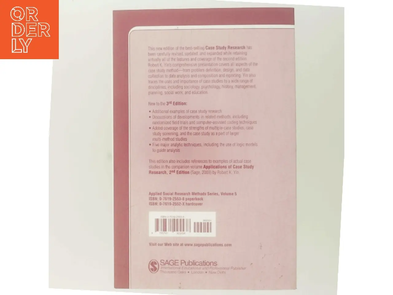 Billede 3 - Case study research : design and methods af Robert K. Yin (Bog)
