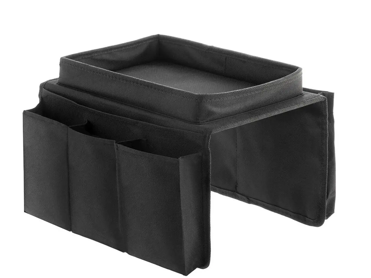 Billede 5 - Bakke til sofa med organizer - sort,