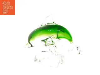 Glas delfinfigur (str. 14 cm)
