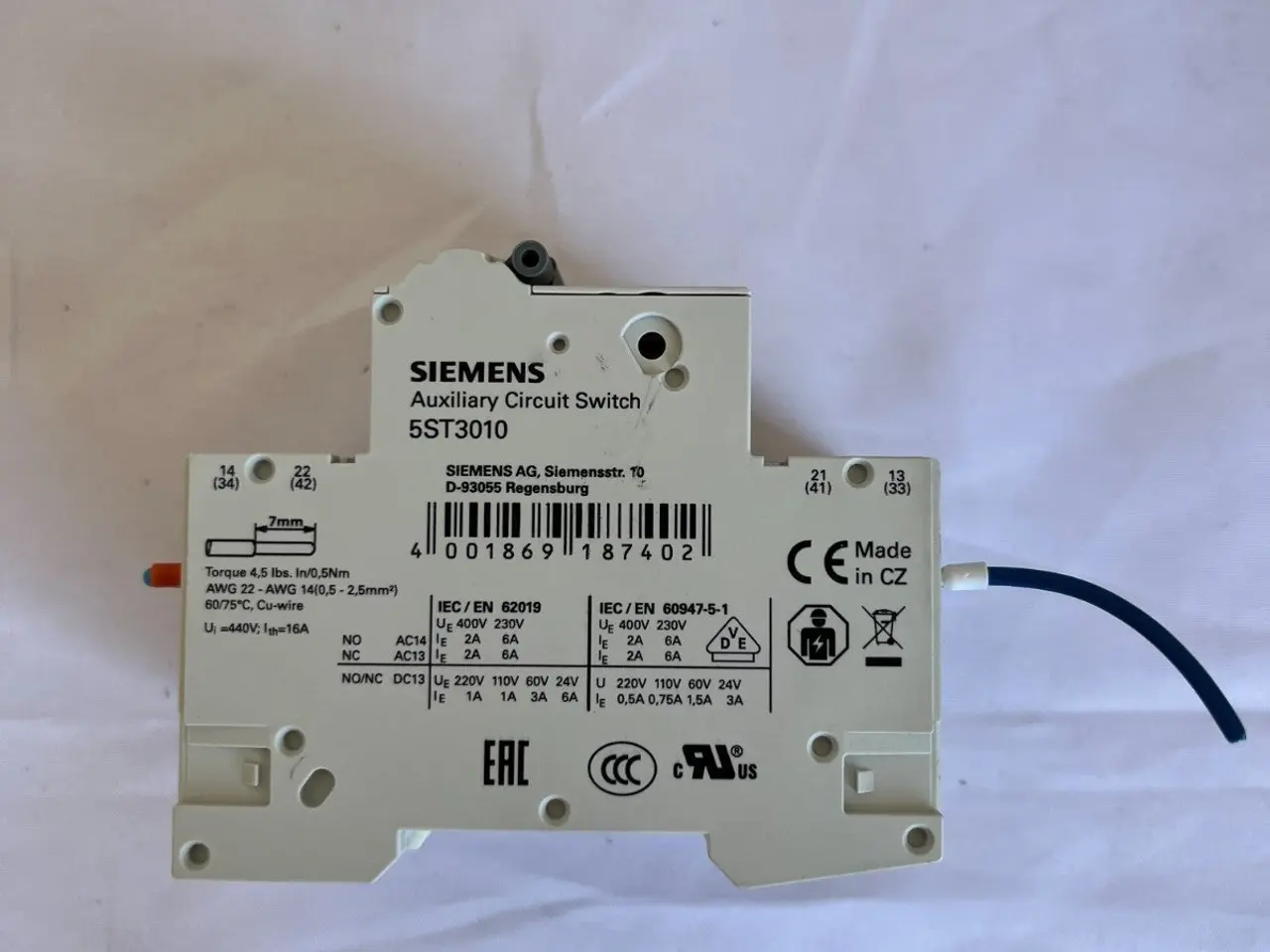Billede 3 - 10x Siemens 5ST3010 Auxiliary Circuit kontakt 1NO