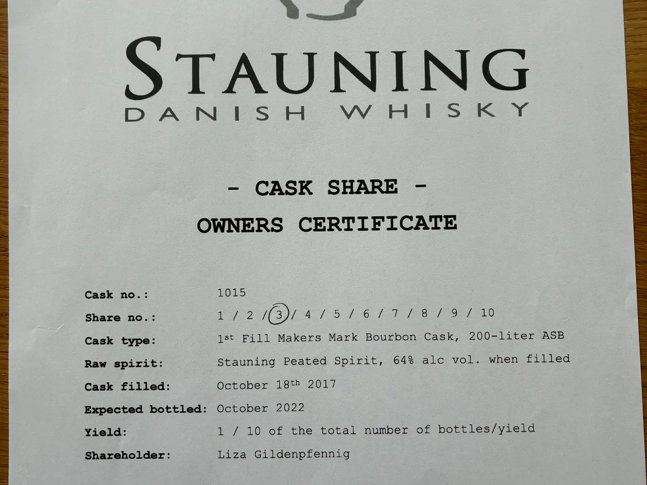 Billede 2 - Stauning Whiskey - SPECIAL VERSION