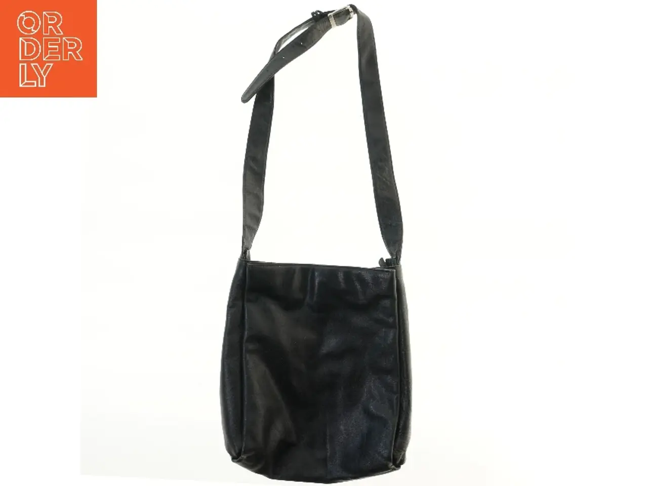 Billede 2 - Sort skuldertaske fra Bey Leder (str. 37x34 cm)