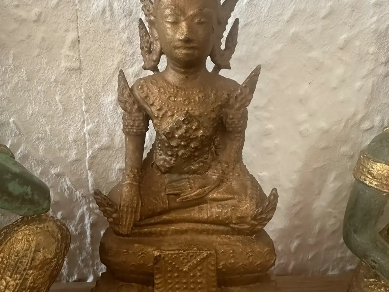 Billede 3 - 3 flotte orientalske metalfigurer – Buddha & musik