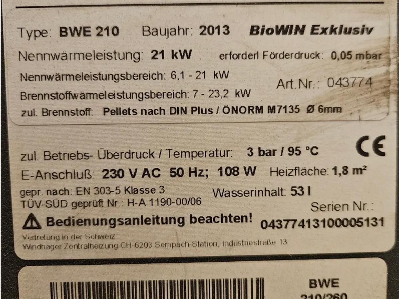Billede 4 - Windhager Biowin Eksklusiv træpillefyr