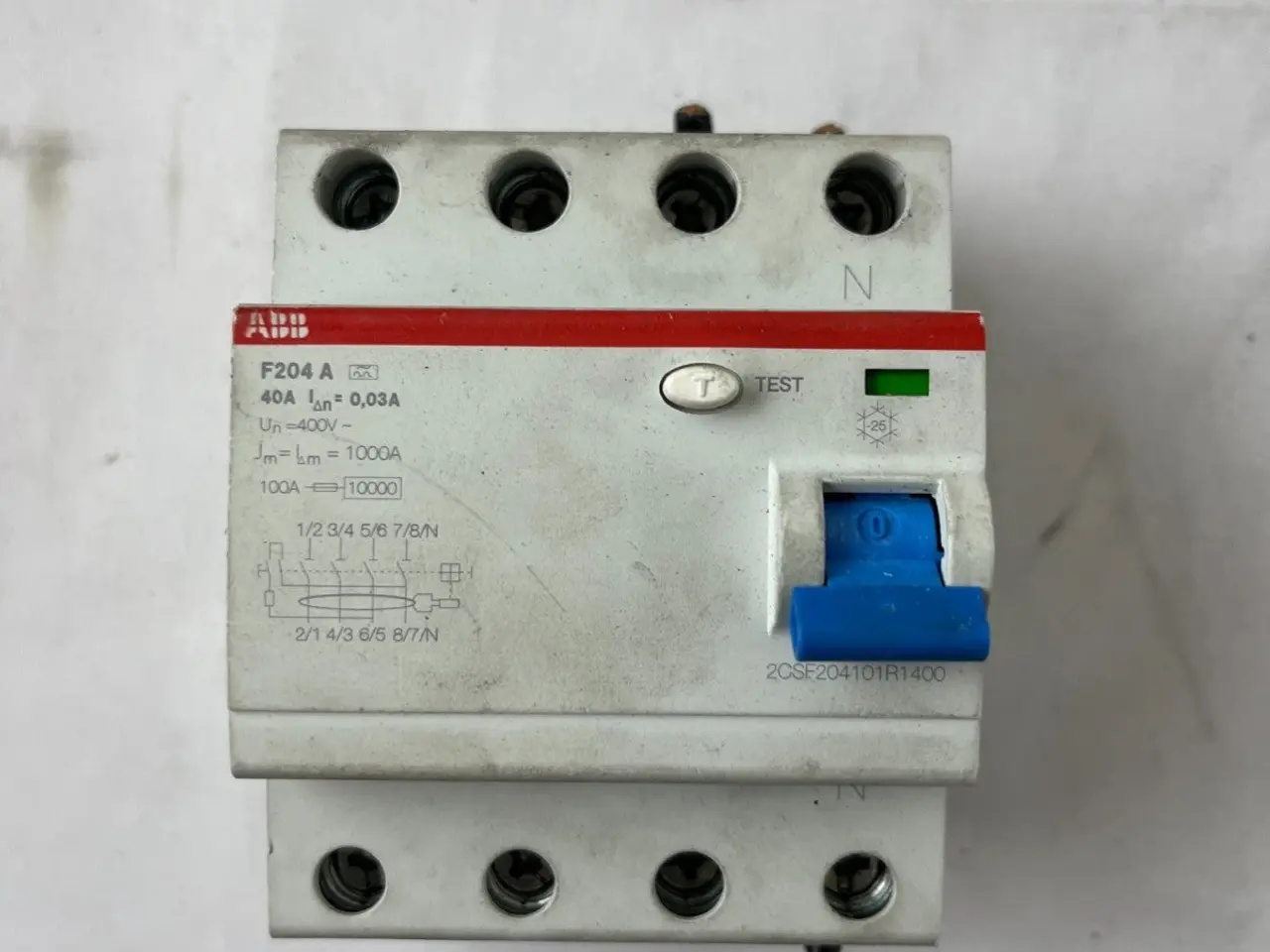 Billede 2 - ABB F204 A 40A 30mA 4-Pole RCCB RCD Residual