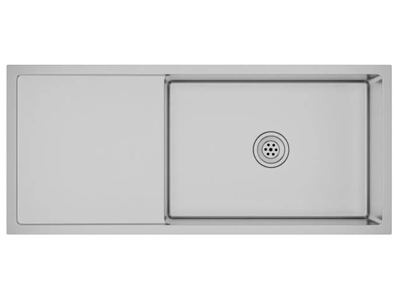 Billede 2 - Køkkenvask i rustfrit stål med afdrypningsbræt - 100 x 44 cm