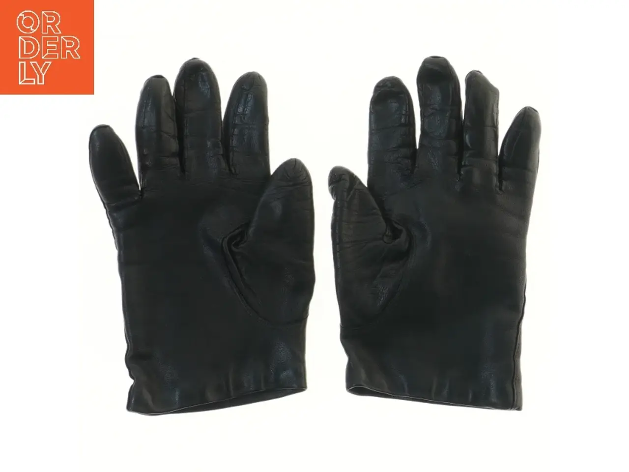 Billede 2 - Sorte dame læderhandsker (str. 19,5 cm)