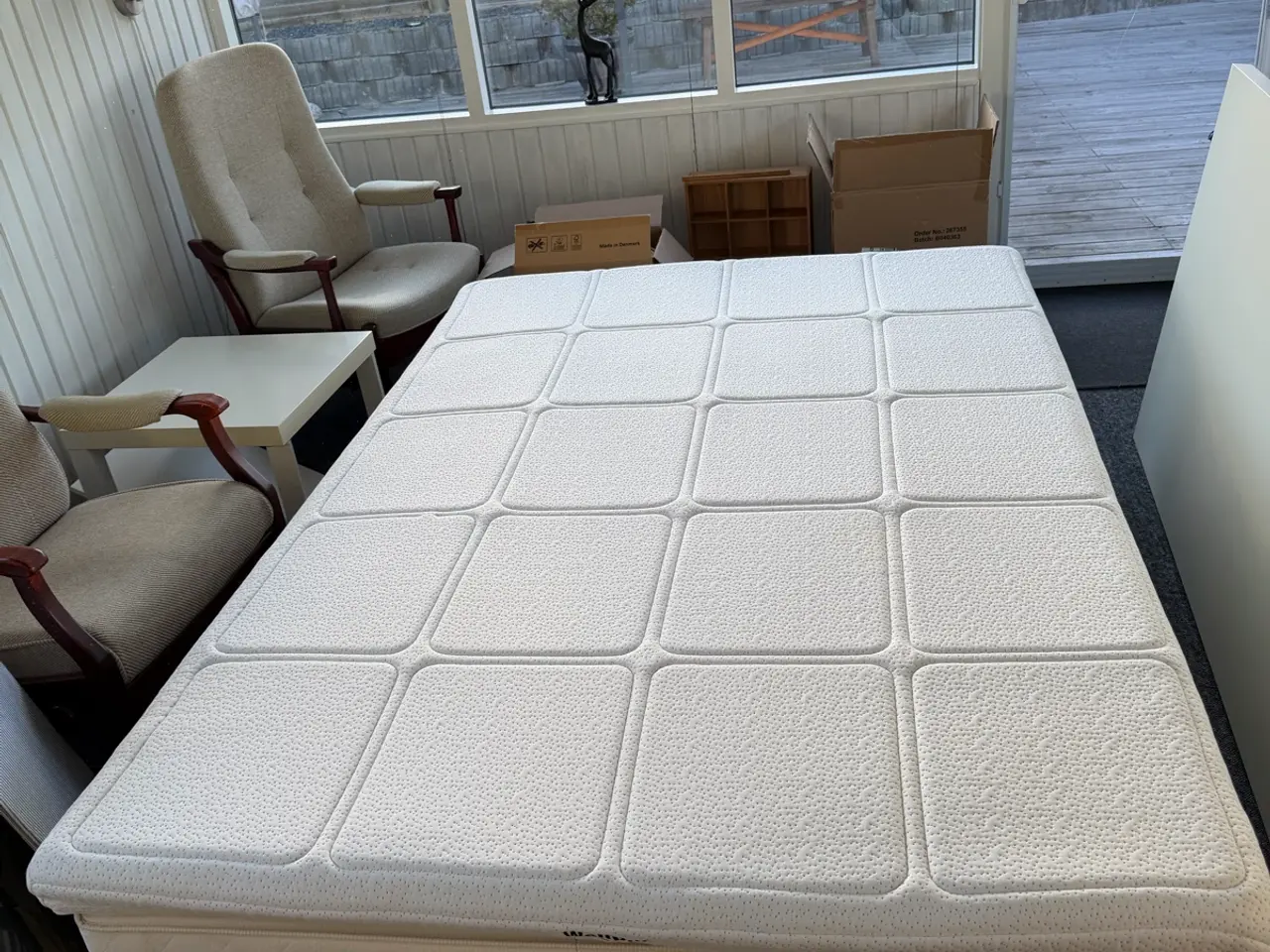 Billede 1 - Flot boxmadras seng med memoryfoam topmadras