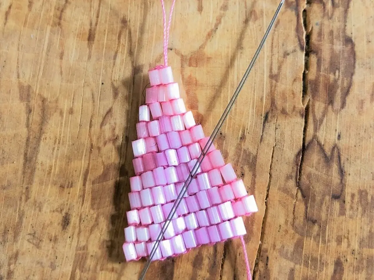 Billede 2 - Rørperler i pink, lilla, mintgrønne pasteller.Glas