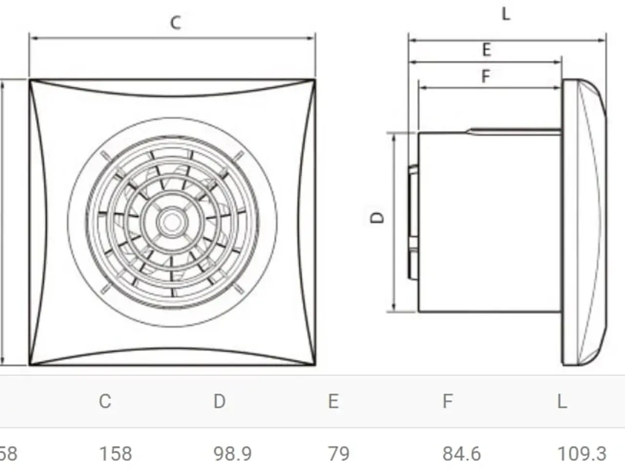 Billede 4 - Thermex Silent 100CZ badventilator, Ø100 mm, hvid