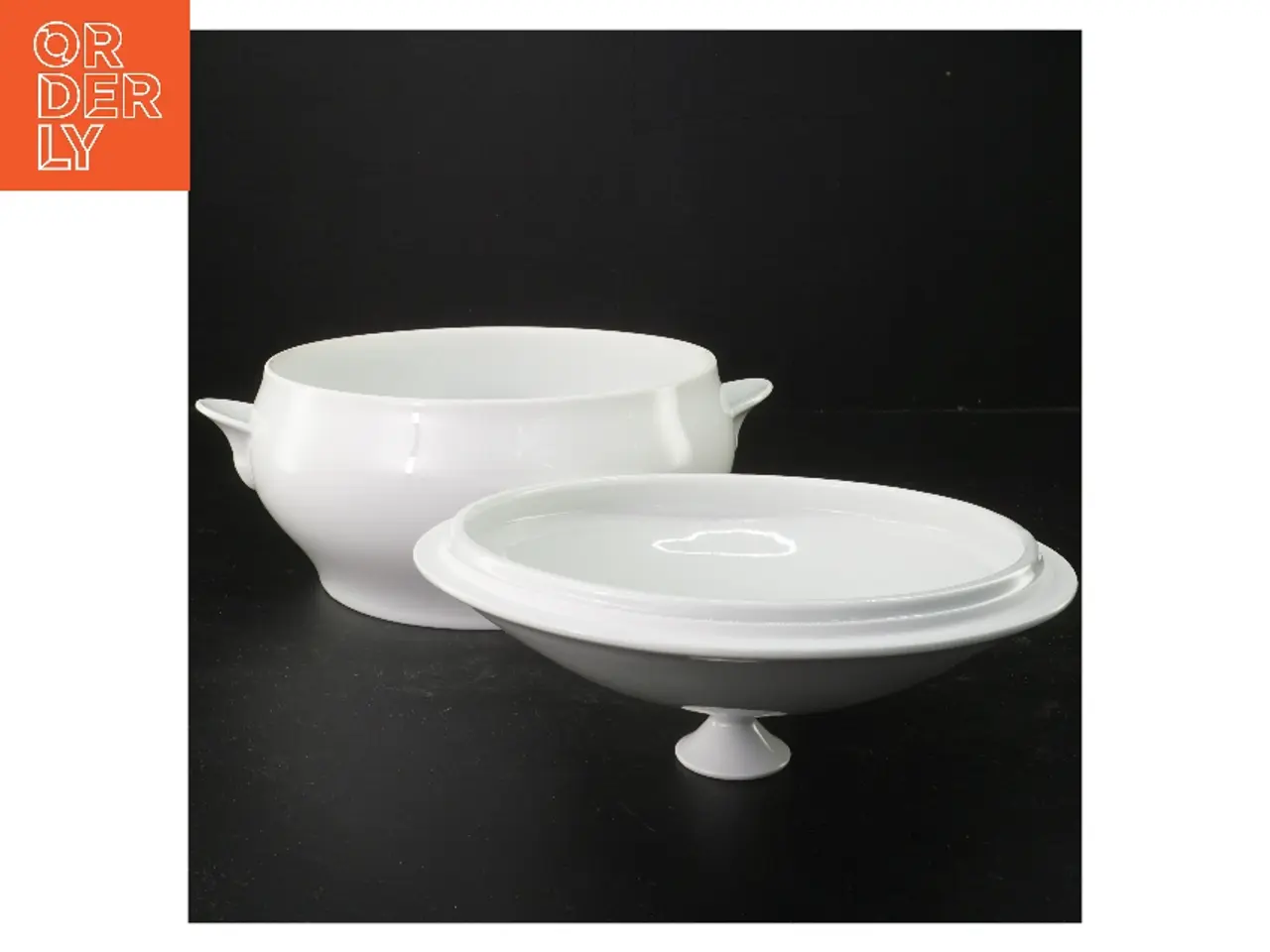 Billede 2 - Porcelænsterrin med låg fra B&G (str. Ø 20x16 cm)