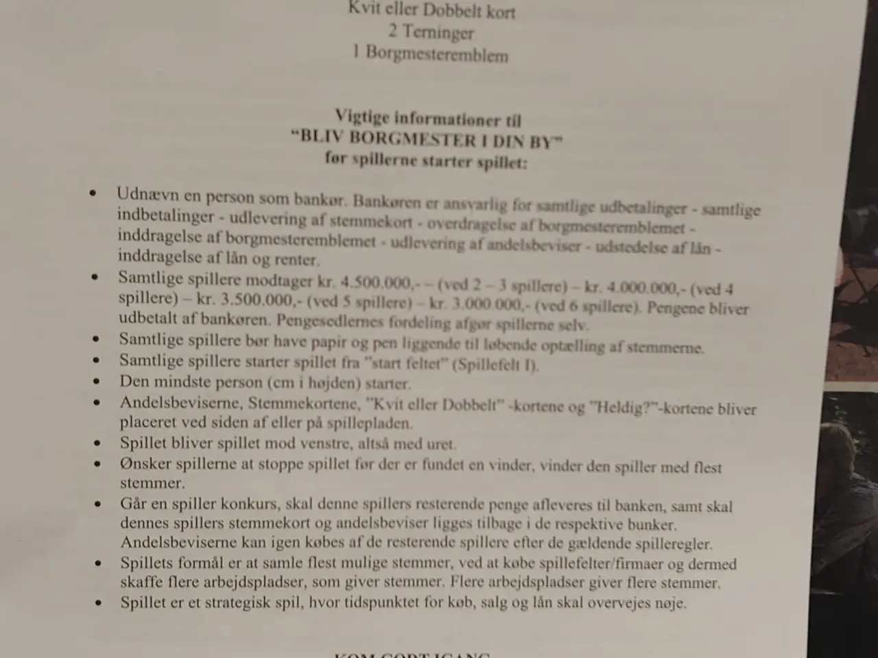 Billede 3 - "Bliv Borgmester i Kolding" Ubrugt brætspil.