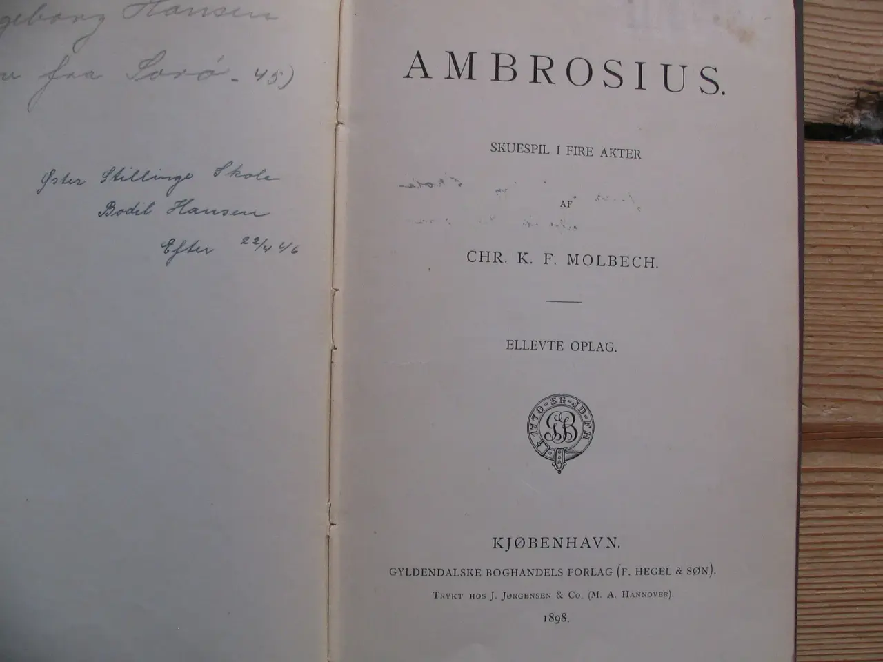 Billede 3 - Chr. K.F. Molbech, Ambrosius, fra 1898