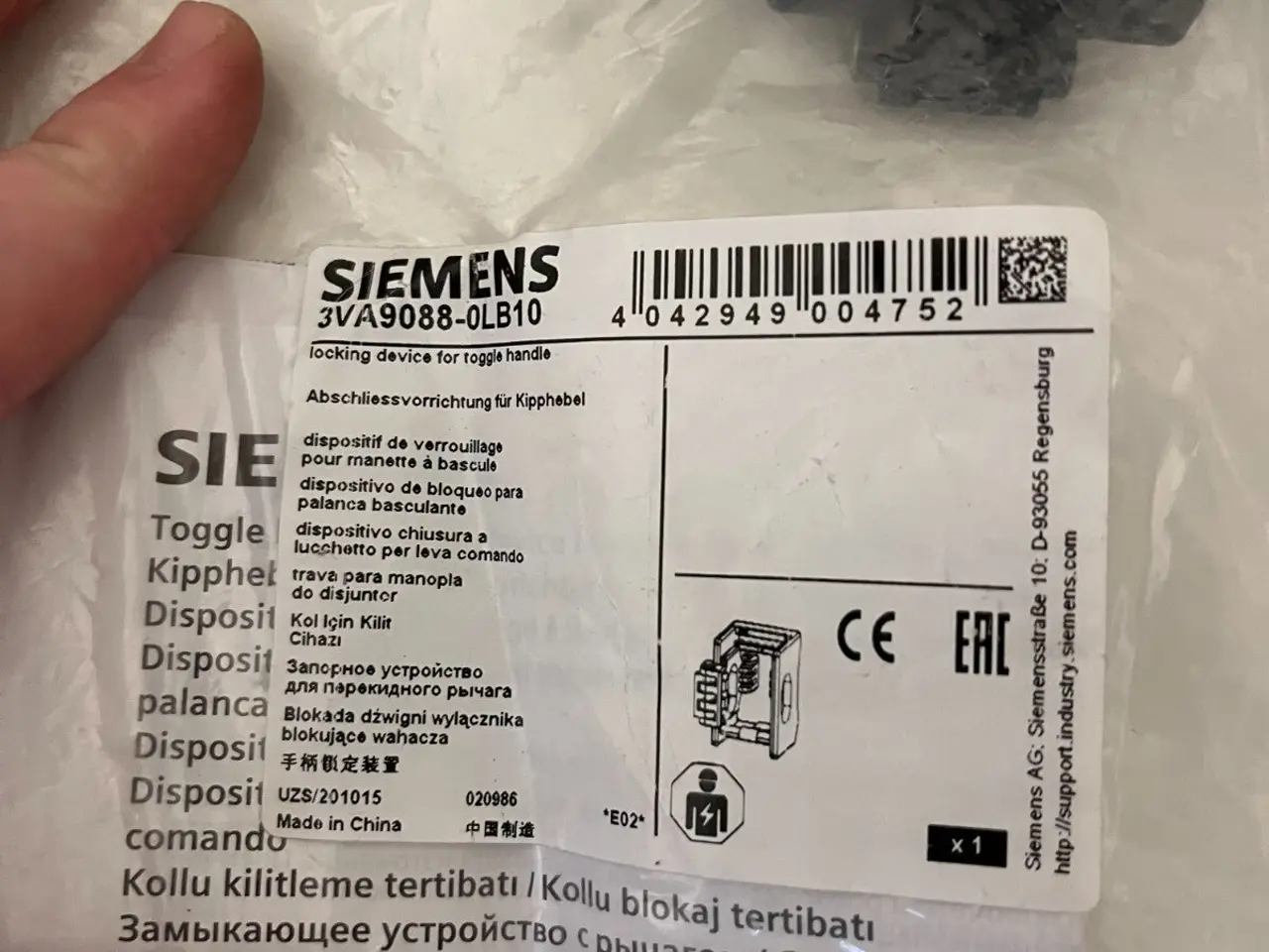 Billede 3 - Siemens 5TA9088-0LB10 Toggle Locking Device - ny