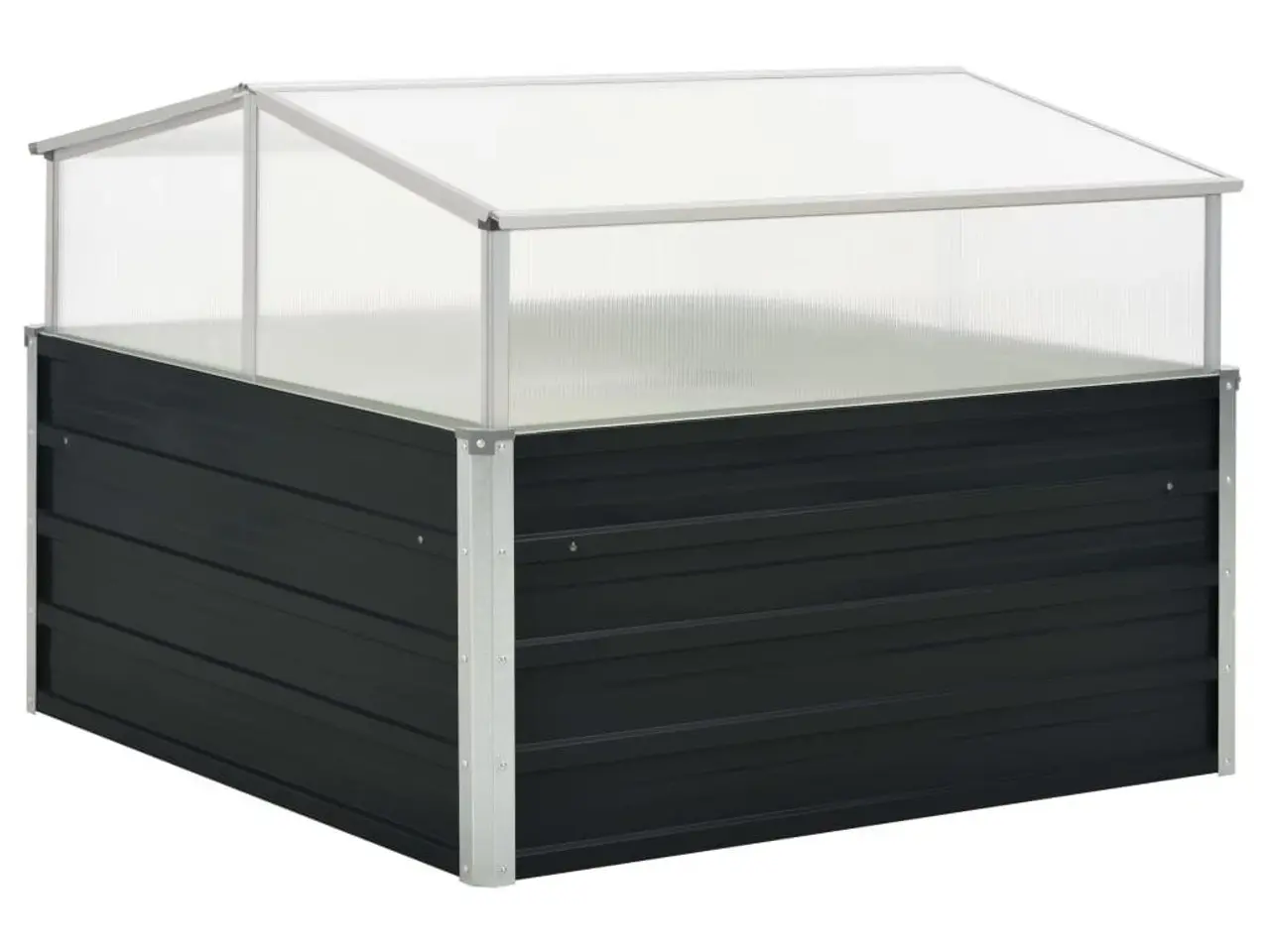 Billede 1 - Drivhus 100 x 100 x 77 cm galvaniseret stål antracitgrå