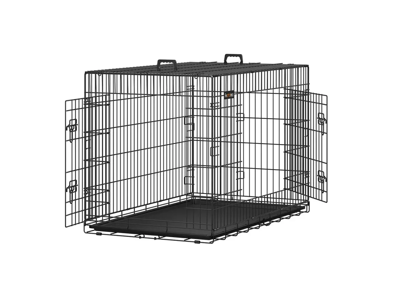 Billede 1 - Hundebur XXL - FEANDREA, sammenklappeligt 122 cm, 2 døre, sort