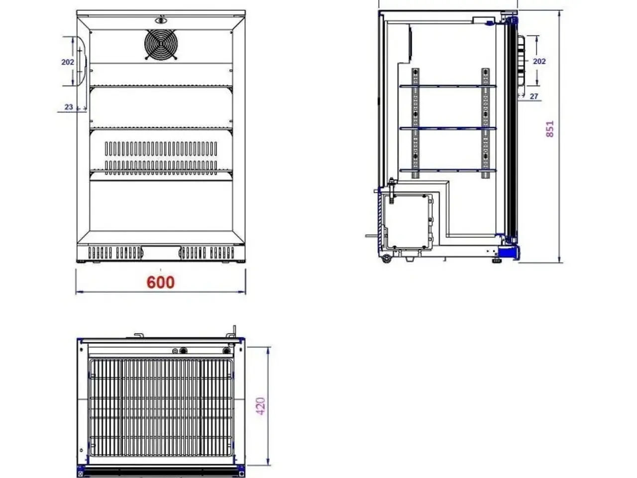 Billede 2 - Backbar / barkøleskab 128 liter