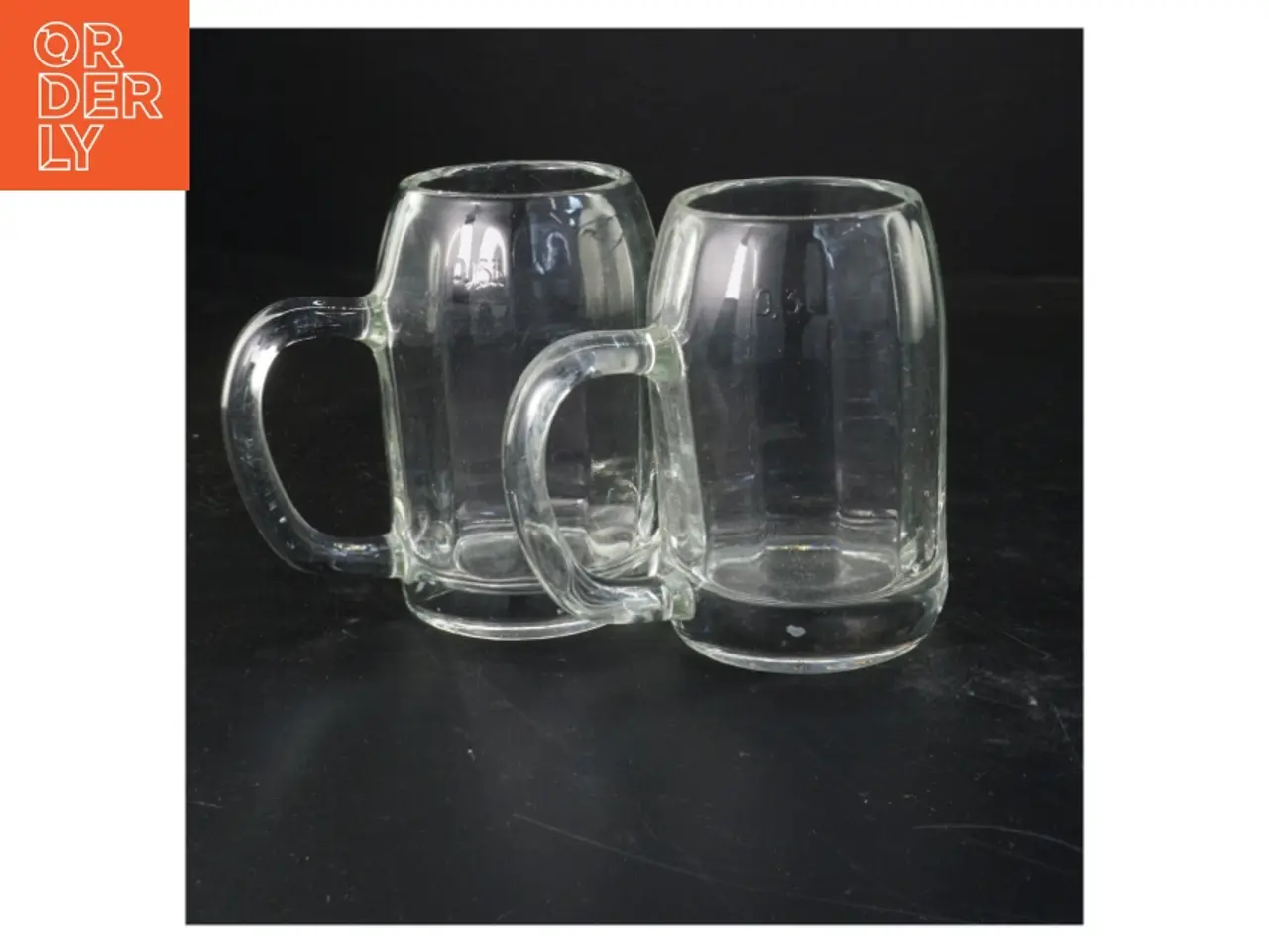 Billede 1 - Ølkrus i glas (str. 11,5 cm x 7 ø cm)