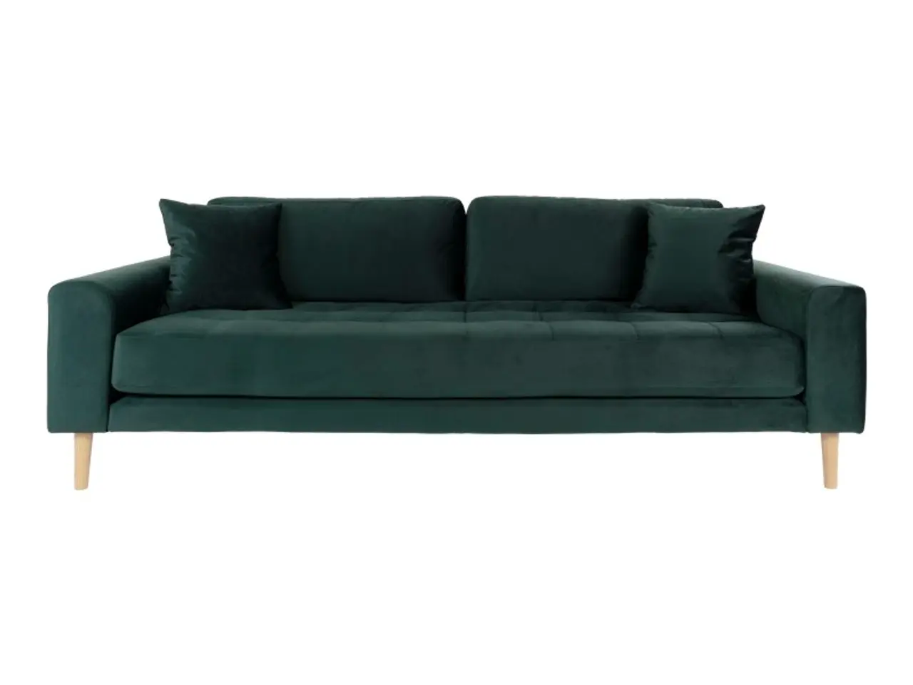 Billede 1 - Lido 3 Personers Sofa - Sofa i mørkegrønt velour