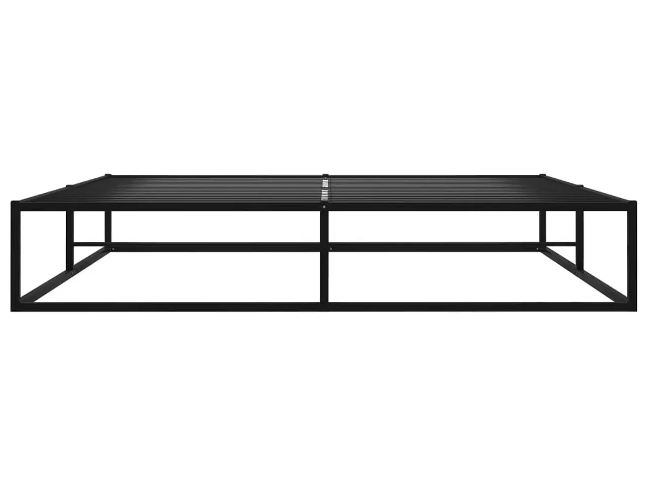 Billede 3 - Sengestel i metal 140 x 200 cm - sort sengeramme med lamelbund