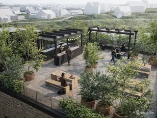Hotelinspireret unika-kontor lige ved stationen