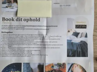 Gourmetophold for 2 personer