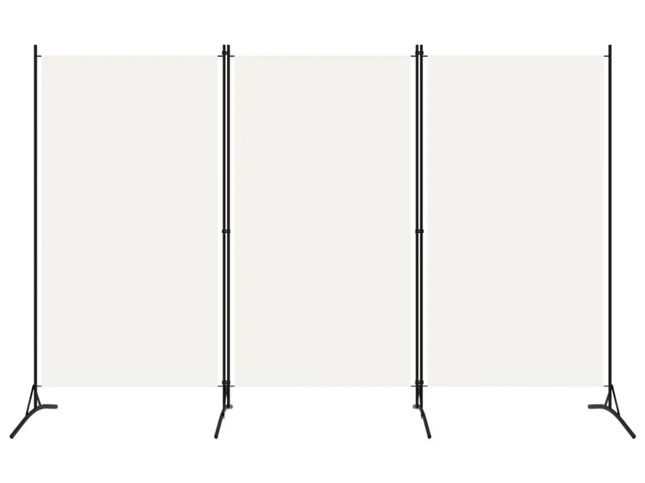 Billede 1 - 3-panels rumdeler 260 x 180 cm - hvid