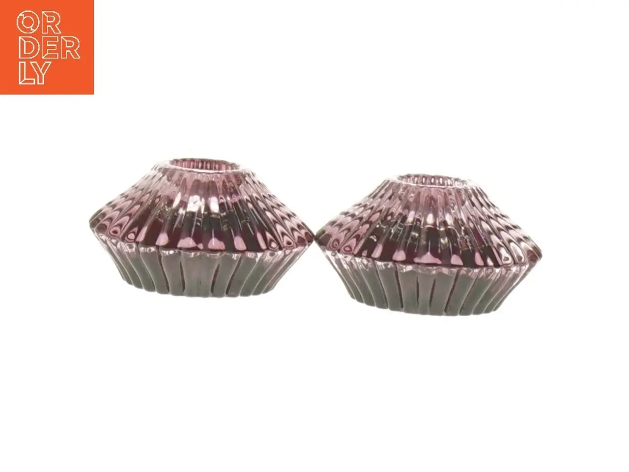 Billede 2 - Glas lysestager (str. 7,5x4 cm)