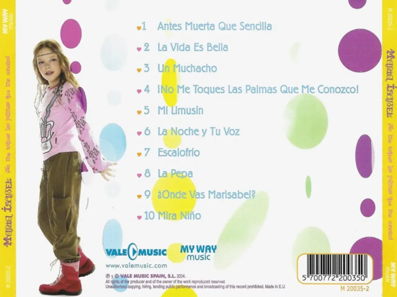 Billede 2 - Maria Isabel – ¡No Me Toques Las Palmas Que… – CD