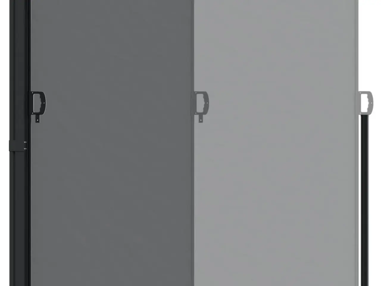 Billede 5 - Sammenrullelig sidemarkise 180 × 600 cm - sort privatlivsskærm