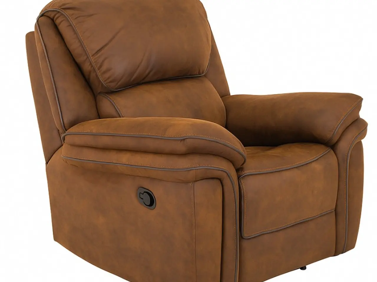 Billede 1 - Christopher Recliner Lænestol - Cognac Ruskindsblød mikrofiber