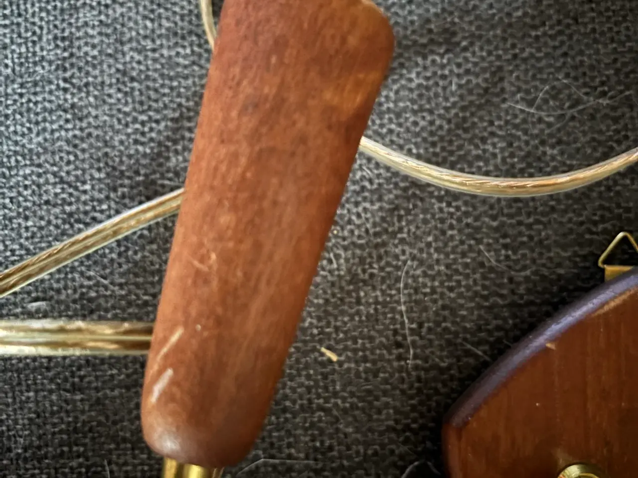Billede 6 - Vintages teak og messing væglampe
