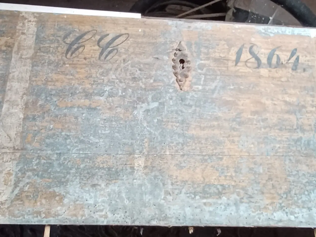 Billede 3 - Antik "bord" plade, originalmalet.