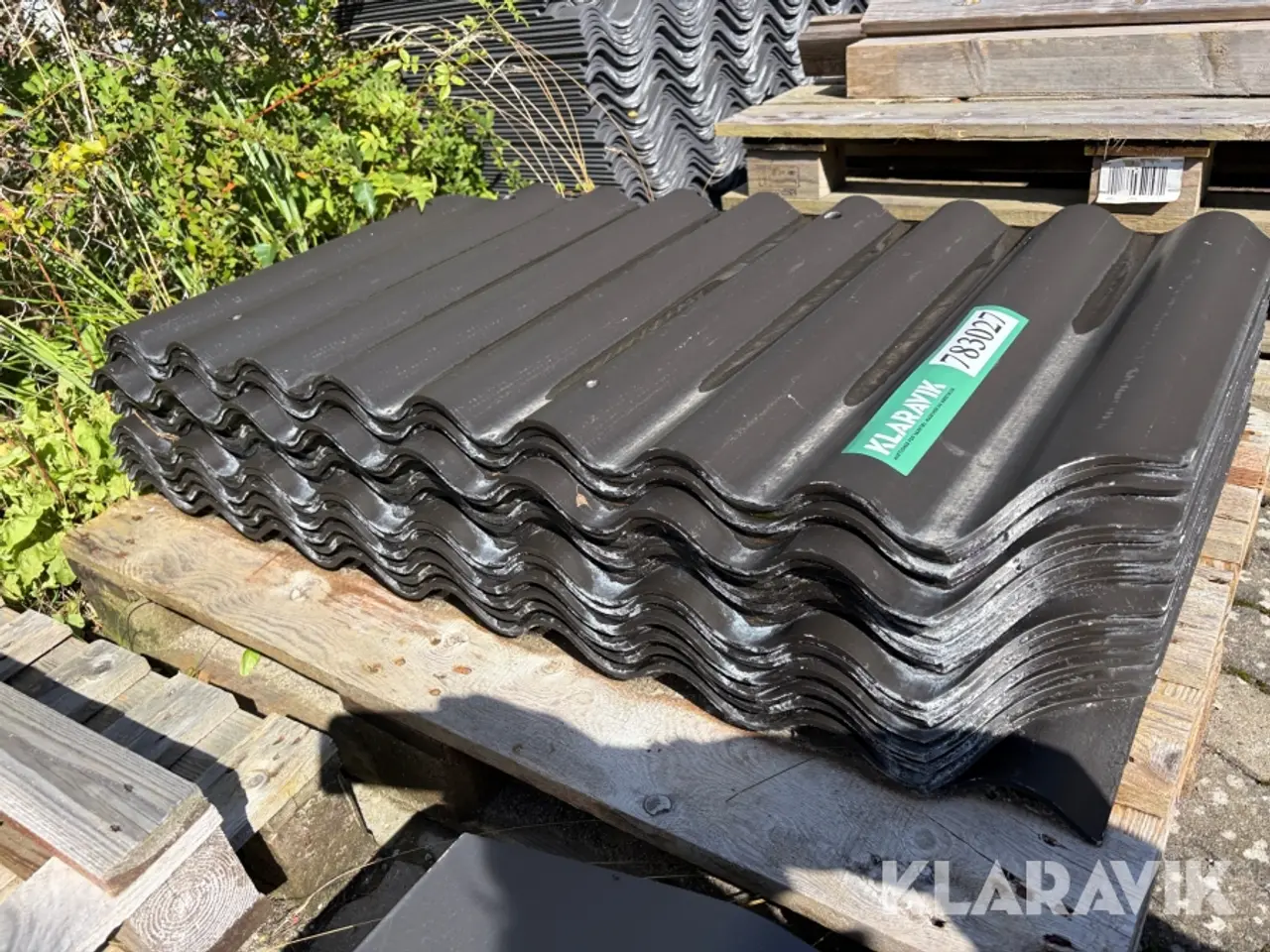 Billede 1 - Tagplader fibercement B7 med rygningsplader 99 dele