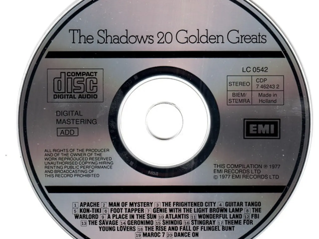 Billede 3 - The Shadows – 20 Golden Greats – CD