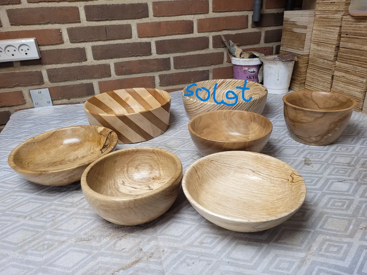 Billede 3 - Div. træskåle/fade 13 cm til 26 cm i diameter