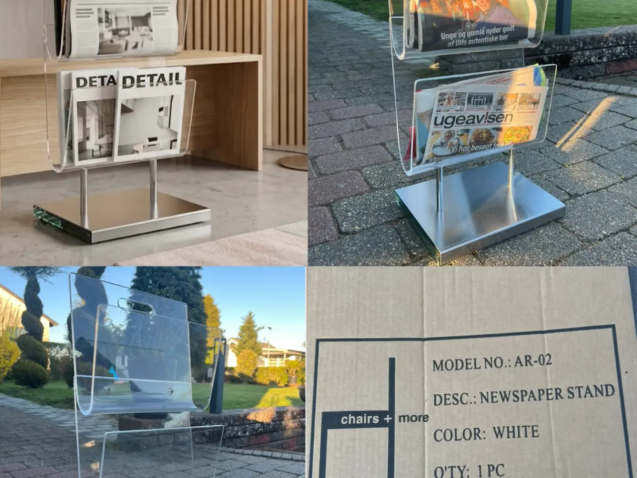 Billede 1 - Eksklusiv avis- brochureholder fra chairs + more.