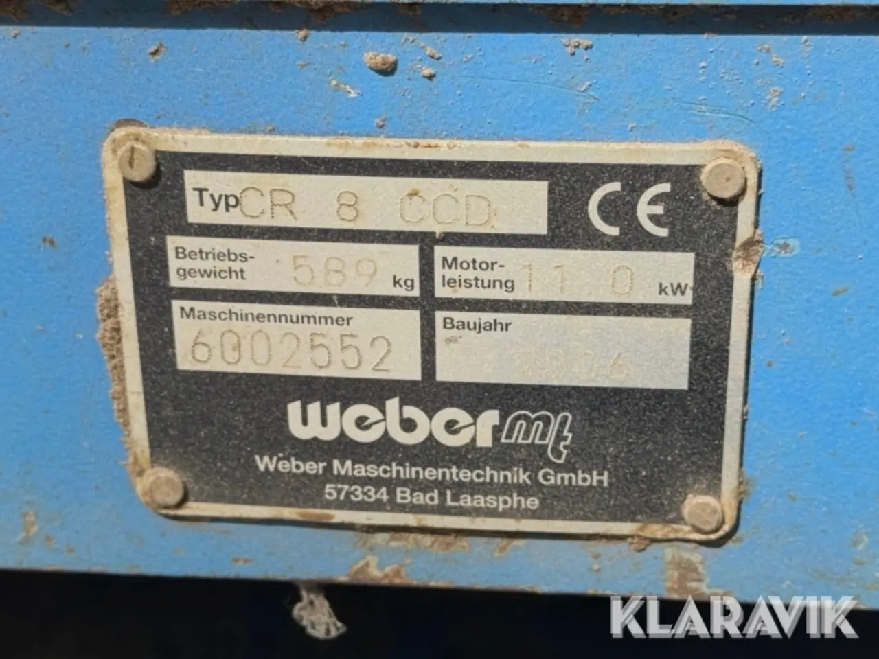 Billede 12 - Pladevibrator Weber CR 8 CCD