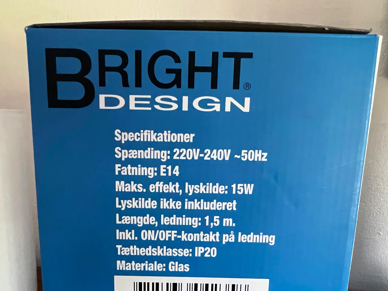 Billede 3 - Opalglas bordlampe – ny