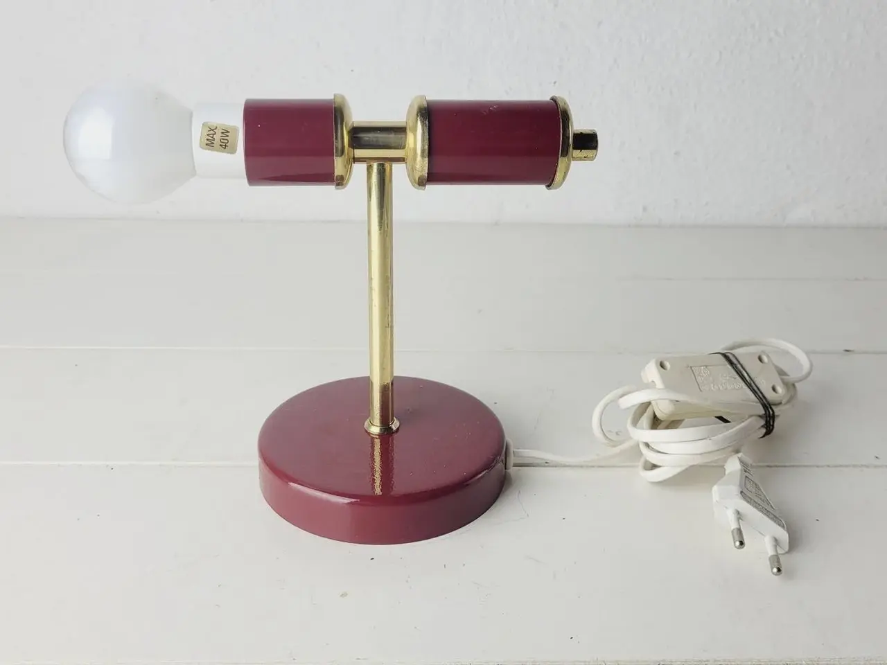 Billede 1 - ⭐️- Vintage messing væglampe