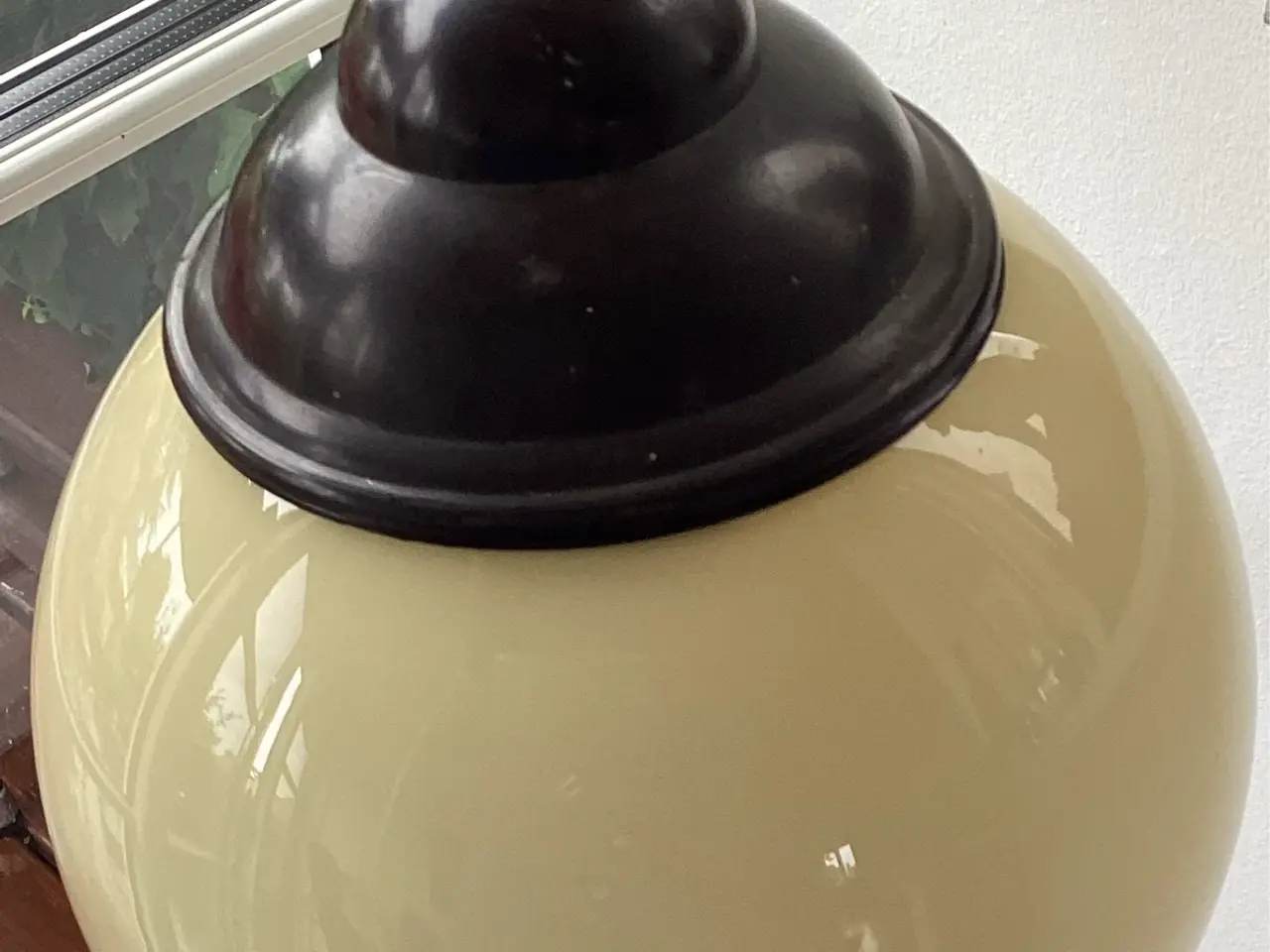 Billede 2 - Ældre kugle/globe loftslampe i glas
